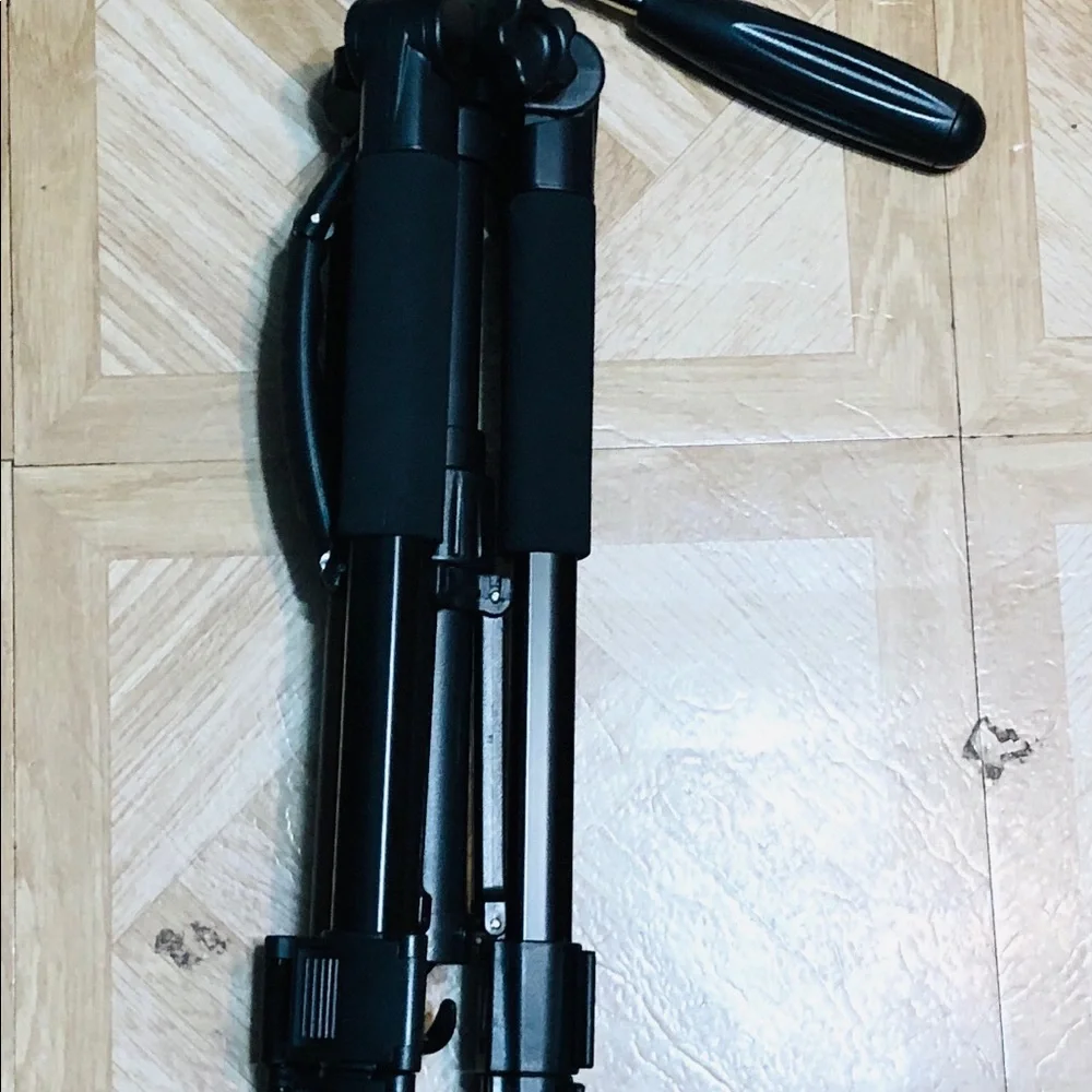 Video Camera Tripod Stand Compatible with Nikon Canon, DSLR Cameras